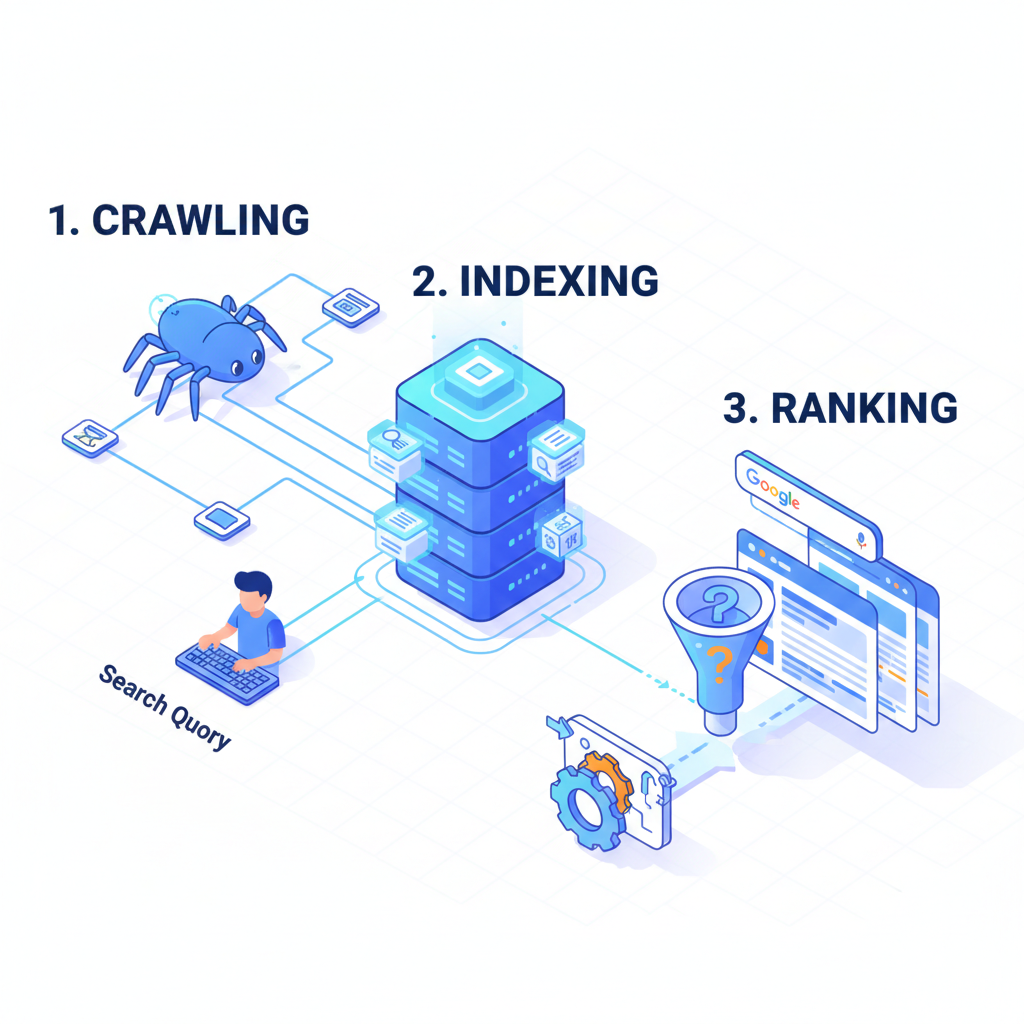 Gemini_Generated_Image_6mbisp6mbisp6mbi How Google search works illustration