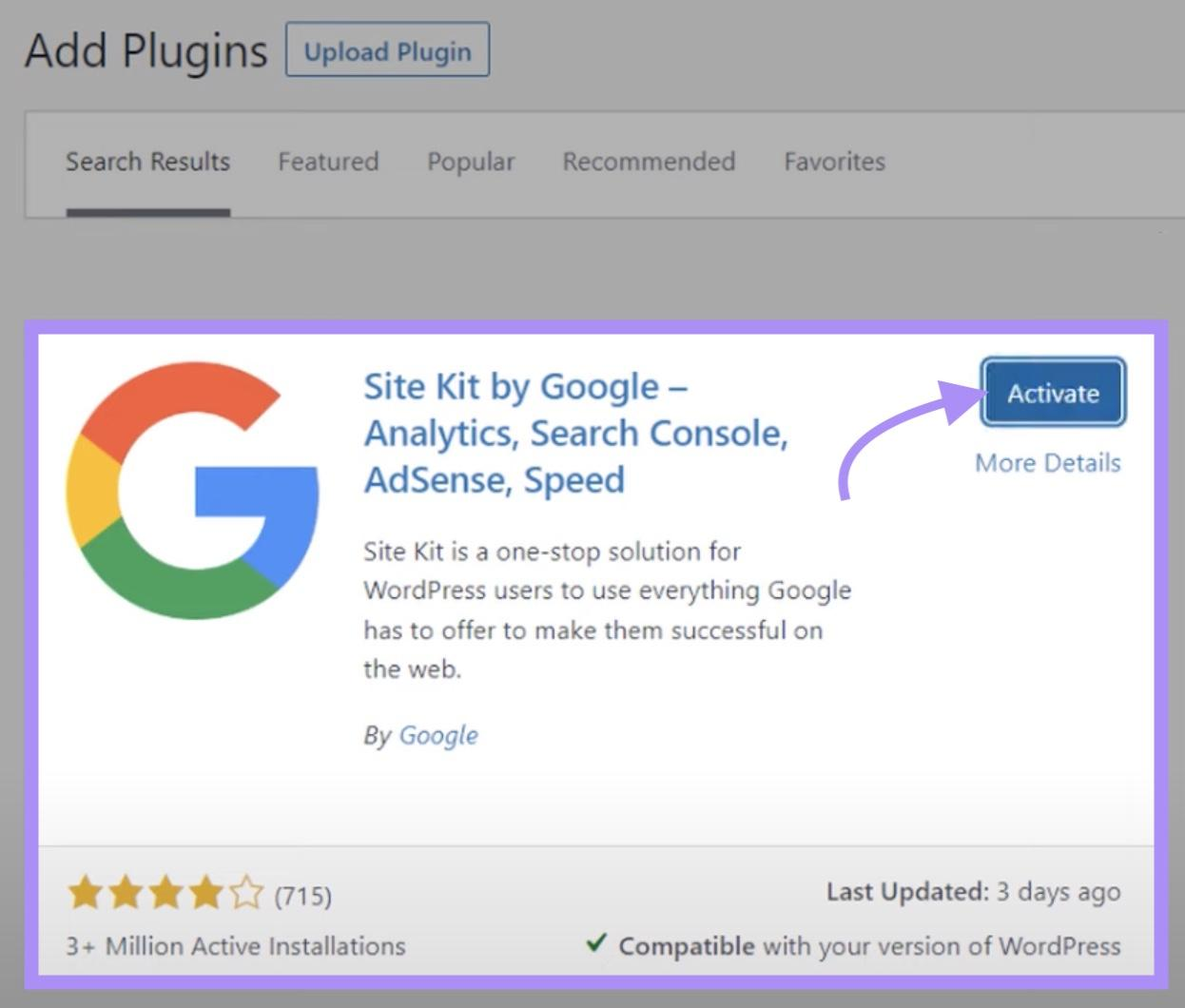 Site kit activate How to activate google GA4