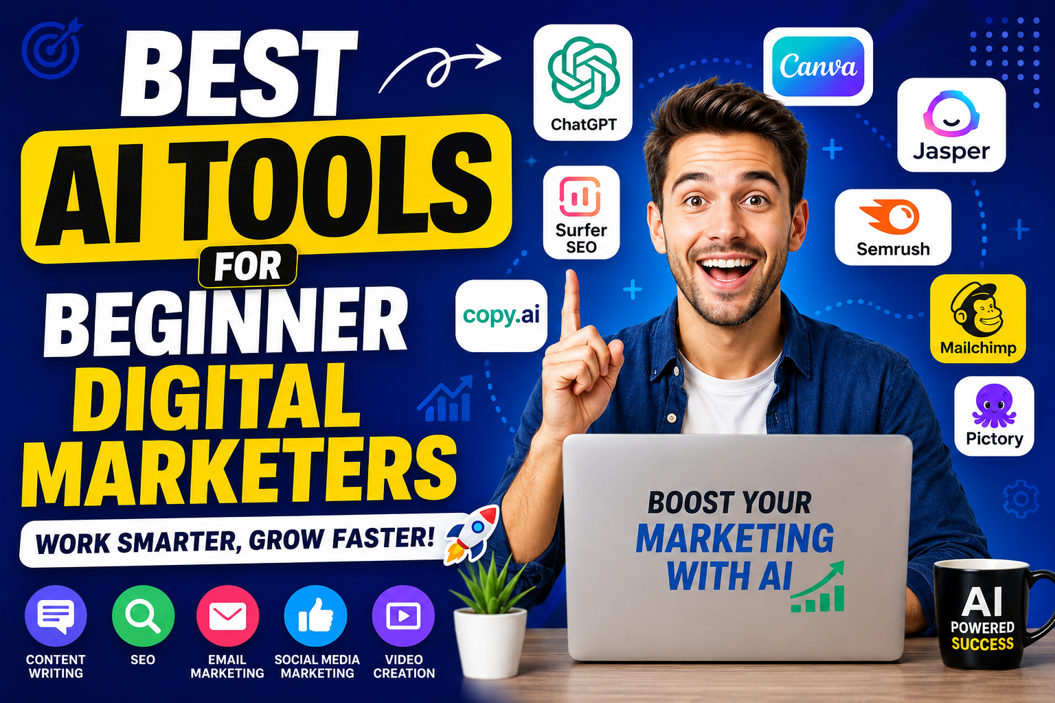 Best AI Tools for Beginner Digital Marketers in 2026