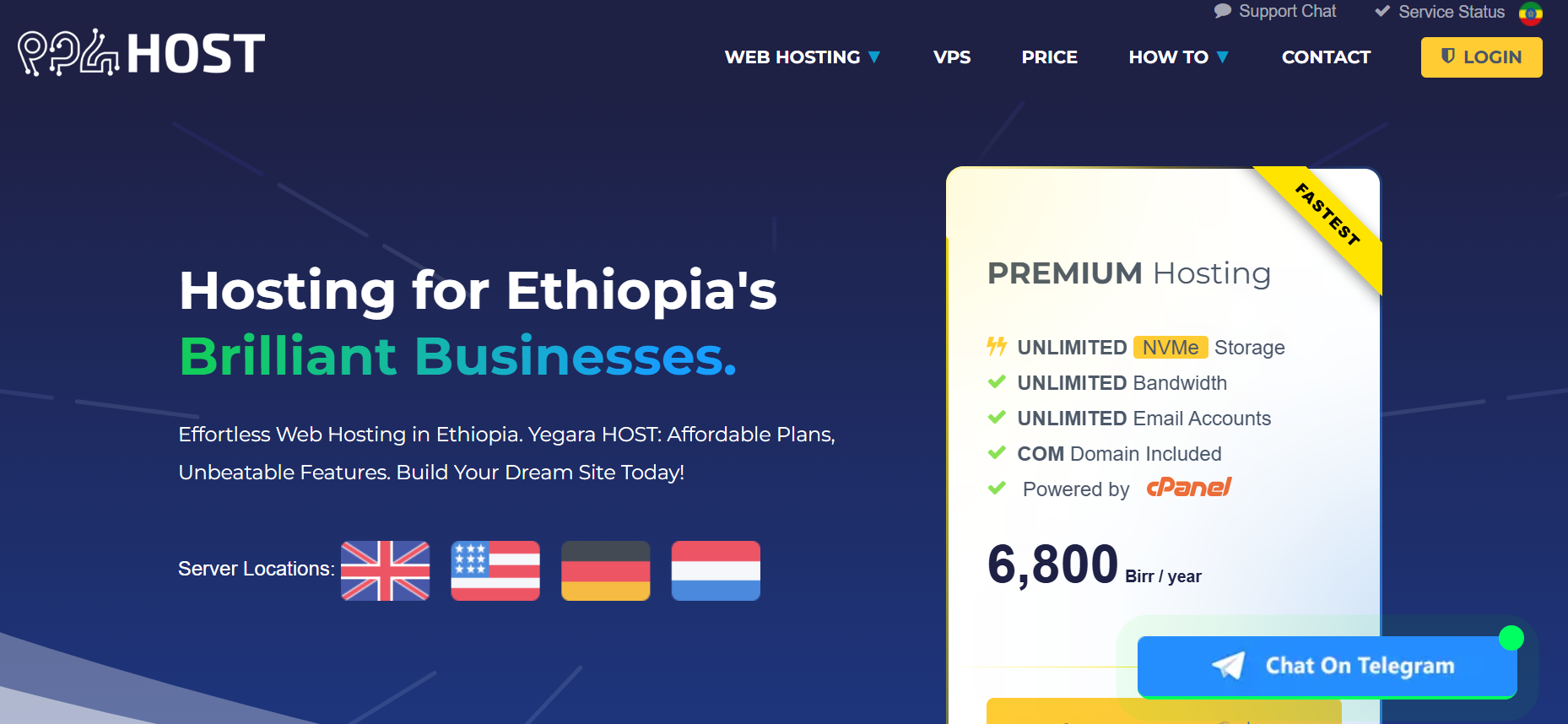 yegara Yegara Web Hosting – Best Choice for Ethiopian Developers