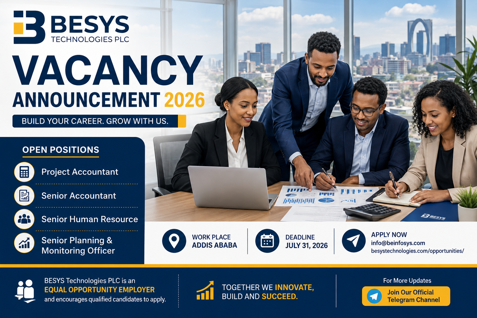 BESYS Technologies PLC Vacancy 2026 | Apply for 4 Professional Positions