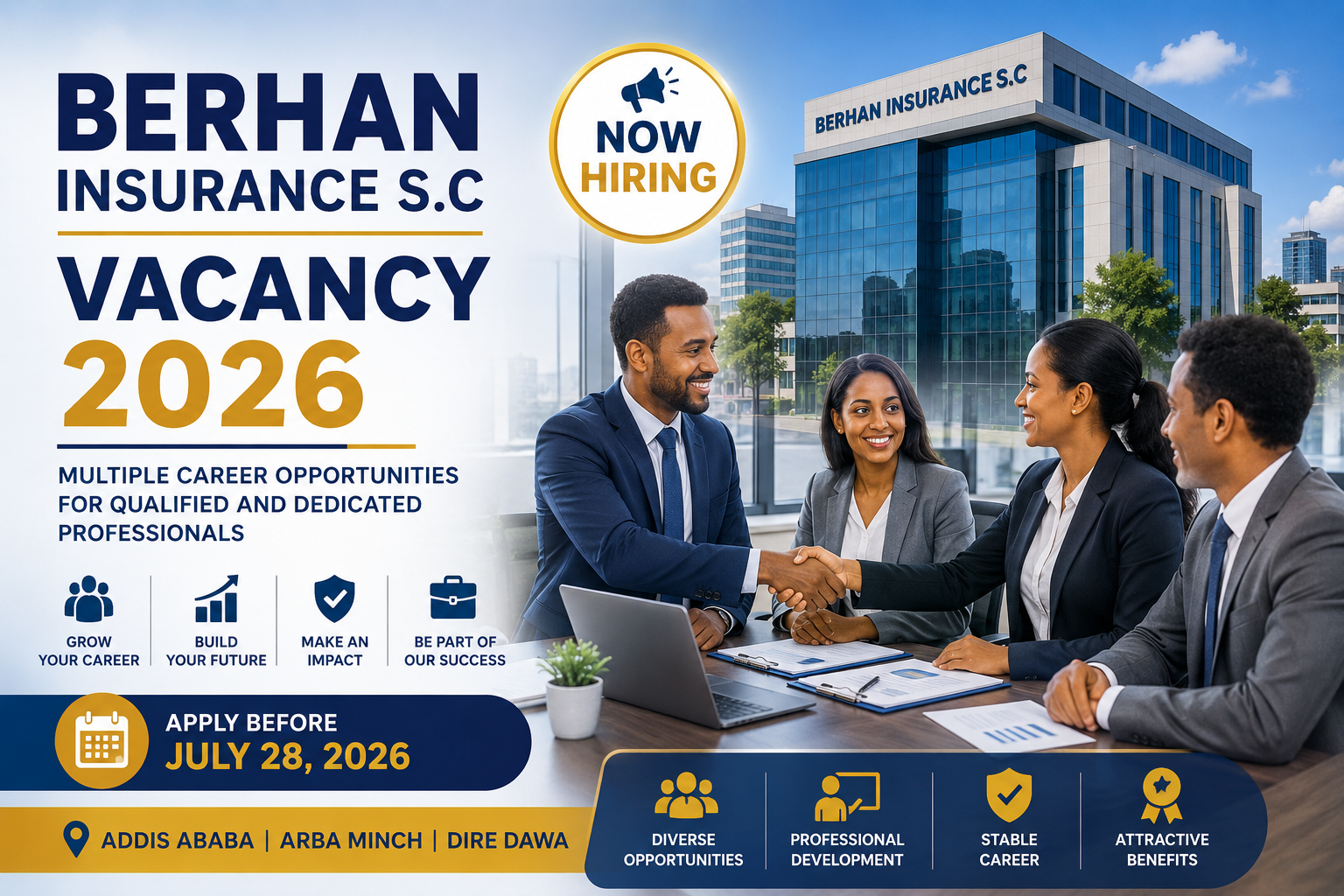 Berhan Insurance S.C Vacancy 2026 | Latest Jobs Ethiopia