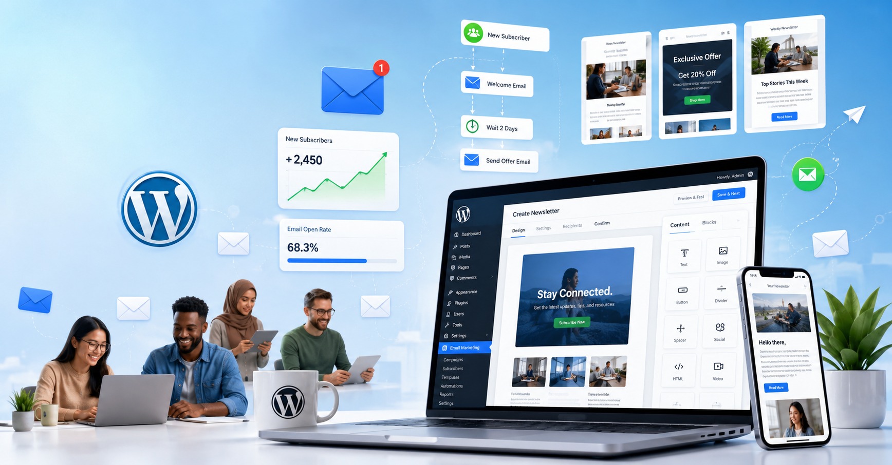 How to create email marketing on WordPress with newsletter automation